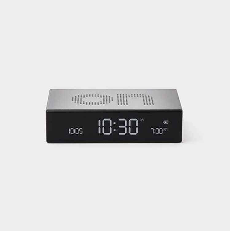 Lexon Alarm Clock Flip Premium - zilver