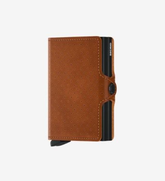 Secrid Twin wallet - Perforated cognac
